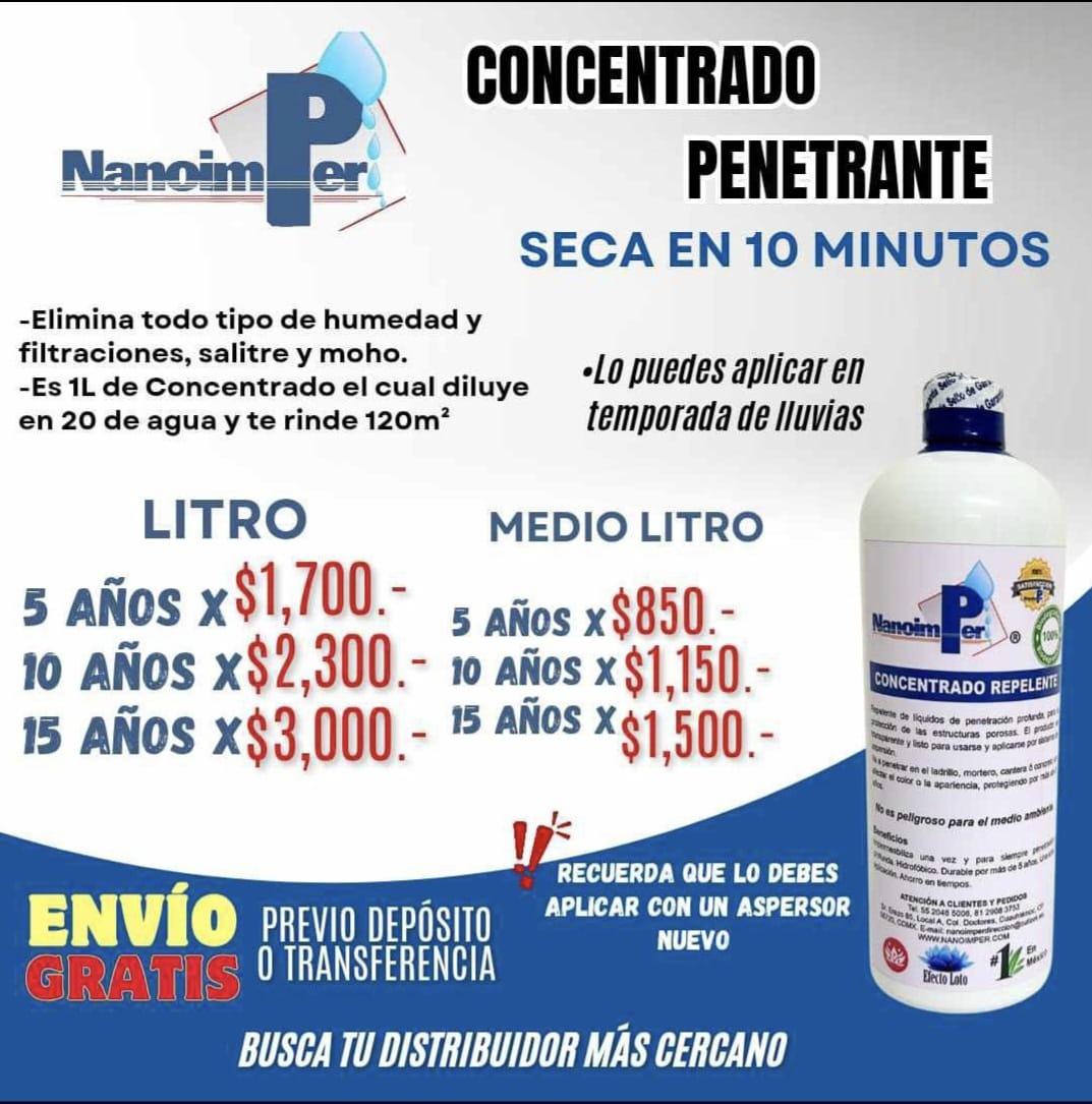Concentrado penetrante Nanoimper de secado en 10 minutos